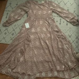 Dusty rose dress, size 14 in girls